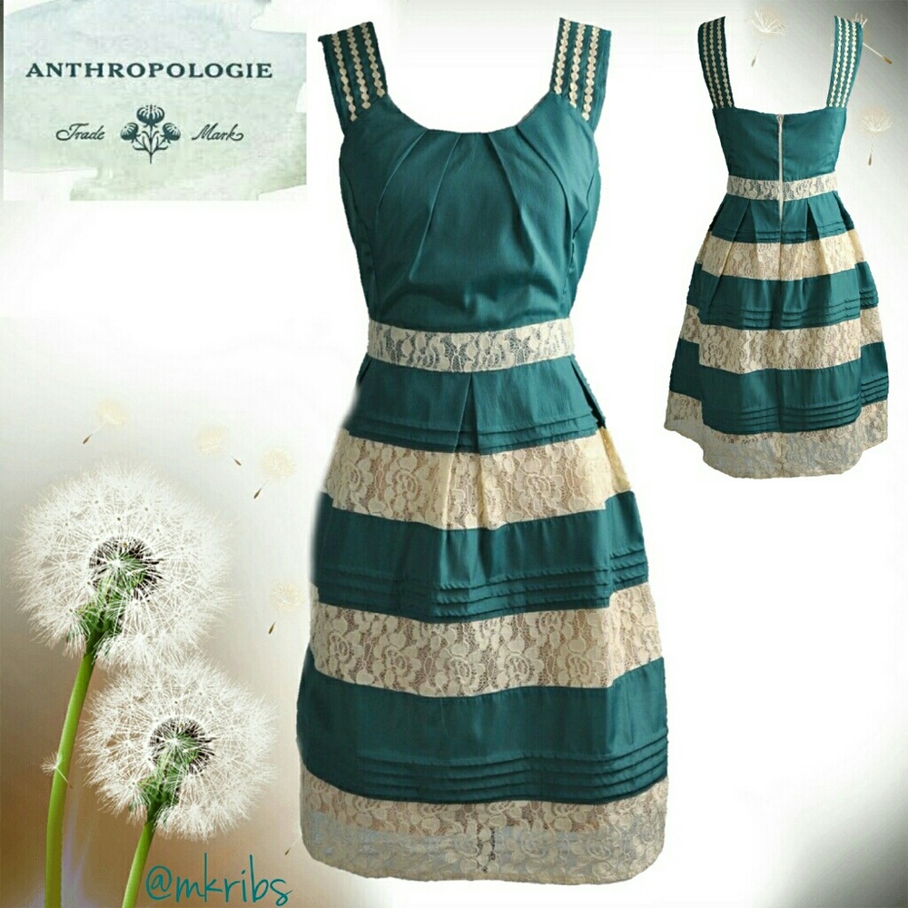 Anthropologie Ryu tiered sleeveless lace dress